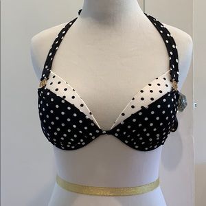 NWOT 34C VS polka dot swimsuit top